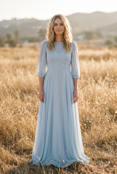 The Elowen Maxi in Dusty Blue